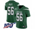 New York Jets #56 Jachai Polite Green Team Color Vapor Untouchable Limited Player 100th Season Football Jersey