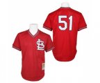 1985 St. Louis Cardinals #51 Willie McGee Authentic Red Throwback Baseball Jersey