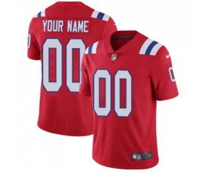 New England Patriots Customized Red Alternate Vapor Untouchable Limited Player Football Jersey