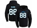 Carolina Panthers #88 Greg Olsen Black Name & Number Pullover NFL Hoodie