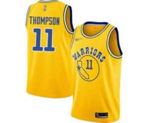 Golden State Warriors #11 Klay Thompson Swingman Gold Hardwood Classics Basketball Jersey