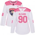 Women's Florida Panthers #90 Jared McCann Authentic White Pink Fashion NHL Jersey