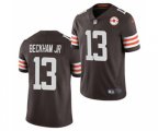 Cleveland Browns #13 Odell Beckham Jr. 2021 Brown 75th Anniversary Patch Vapor Untouchable Limited Stitched Football Jersey