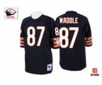 Chicago Bears #87 Tom Waddle Blue Team Color Authentic Throwback Football Jersey