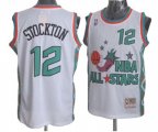 Utah Jazz #12 John Stockton Swingman White 1996 All Star Throwback Basketball Jersey
