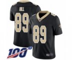 New Orleans Saints #89 Josh Hill Black Team Color Vapor Untouchable Limited Player 100th Season Football Jersey