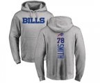Buffalo Bills #78 Bruce Smith Ash Backer Pullover Hoodie