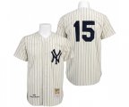 1969 New York Yankees #15 Thurman Munson Replica Cream Throwback Baseball Jersey