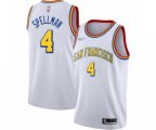 Golden State Warriors #4 Omari Spellman Authentic White Hardwood Classics Basketball Jersey - San Francisco Classic Edition