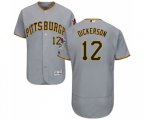 Pittsburgh Pirates #12 Corey Dickerson Grey Road Flex Base Authentic Collection Baseball Jersey