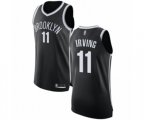 Brooklyn Nets #11 Kyrie Irving Authentic Black Basketball Jersey - Icon Edition