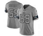 Carolina Panthers #59 Luke Kuechly Limited Gray Team Logo Gridiron Football Jersey