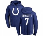 Indianapolis Colts #7 Jacoby Brissett Royal Blue Name & Number Logo Pullover Hoodie