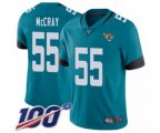 Jacksonville Jaguars #55 Lerentee McCray Teal Green Alternate Vapor Untouchable Limited Player 100th Season Football Jersey
