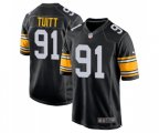 Pittsburgh Steelers #91 Stephon Tuitt Game Black Alternate Football Jersey
