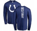 Indianapolis Colts #57 Kemoko Turay Royal Blue Backer Long Sleeve T-Shirt