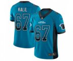 Carolina Panthers #67 Ryan Kalil Limited Blue Rush Drift Fashion Football Jersey