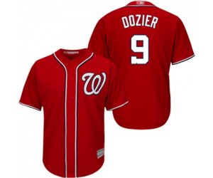 Washington Nationals #9 Brian Dozier Replica Red Alternate 1 Cool Base Baseball Jersey