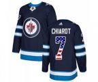 Winnipeg Jets #7 Ben Chiarot Authentic Navy Blue USA Flag Fashion NHL Jersey