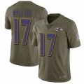 Baltimore Ravens #17 Mike Wallace Limited Olive 2017 Salute to Service NFL Jersey