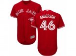 Toronto Blue Jays #46 Brett Anderson Scarlet Flexbase Authentic Collection Alternate MLB Jersey