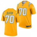 Los Angeles Chargers #70 Rashawn Slater Nike 2021 Gold Inverted Legend Jersey
