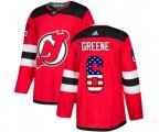 New Jersey Devils #6 Andy Greene Authentic Red USA Flag Fashion Hockey Jersey