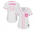 Women's Detroit Tigers #14 Christin Stewart Authentic White Fashion Cool Base Baseball Jersey