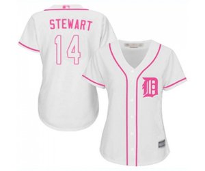 Women\'s Detroit Tigers #14 Christin Stewart Authentic White Fashion Cool Base Baseball Jersey