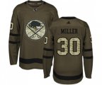 Adidas Buffalo Sabres #30 Ryan Miller Authentic Green Salute to Service NHL Jersey