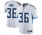 Tennessee Titans #36 LeShaun Sims White Vapor Untouchable Limited Player Football Jersey