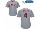 Los Angeles Angels of Anaheim #4 Brandon Phillips Replica Grey Road Cool Base MLB Jersey