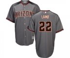 Arizona Diamondbacks #22 Jake Lamb Replica Grey Road Cool Base Baseball Jersey