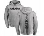 Oakland Raiders #30 Jalen Richard Ash Backer Pullover Hoodie
