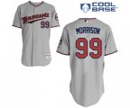 Minnesota Twins #99 Logan Morrison Replica Grey Road Cool Base Baseball Jersey