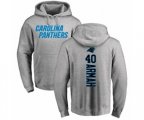 Carolina Panthers #40 Alex Armah Ash Backer Pullover Hoodie