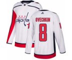 Washington Capitals #8 Alex Ovechkin White Road Stitched Hockey Jersey