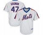 New York Mets Drew Gagnon Replica White Alternate Cool Base Baseball Player Jersey