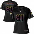 Women Jacksonville Jaguars #80 Mychal Rivera Game Black Fashion NFL Jersey