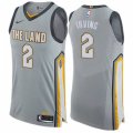 Cleveland Cavaliers #2 Kyrie Irving Authentic Gray NBA Jersey - City Edition