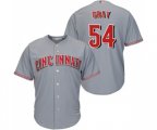 Cincinnati Reds #54 Sonny Gray Replica Grey Road Cool Base Baseball Jersey