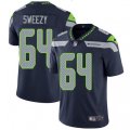 Seattle Seahawks #64 J.R. Sweezy Navy Blue Team Color Vapor Untouchable Limited Player NFL Jersey