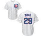 Chicago Cubs #29 Brad Brach Replica White Home Cool Base Baseball Jersey