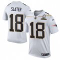 New England Patriots #18 Matthew Slater Elite White Team Rice 2016 Pro Bowl NFL Jersey
