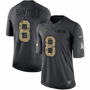 New York Jets #8 Cairo Santos Limited Black 2016 Salute to Service NFL Jersey