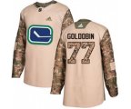 Vancouver Canucks #77 Nikolay Goldobin Camo 2017 Veterans Day Stitched Hockey Jersey