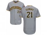 Pittsburgh Pirates #21 Roberto Clemente Grey Flexbase Authentic Collection MLB Jersey
