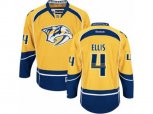 Nashville Predators #4 Ryan Ellis Authentic Gold Home NHL Jersey
