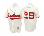 Cleveland Indians #29 Satchel Paige Replica Cream Throwback Baseball Jersey