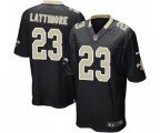 New Orleans Saints #23 Marshon Lattimore Game Black Team Color Football Jersey